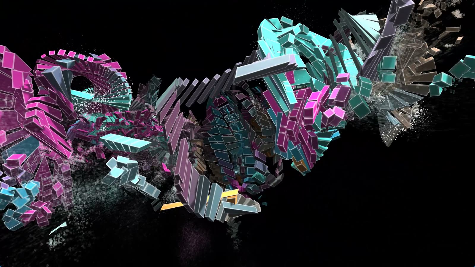Sculpt Fade – Kugelringe by Tobias Post – Coloured cuboids that break apart – in your hand too