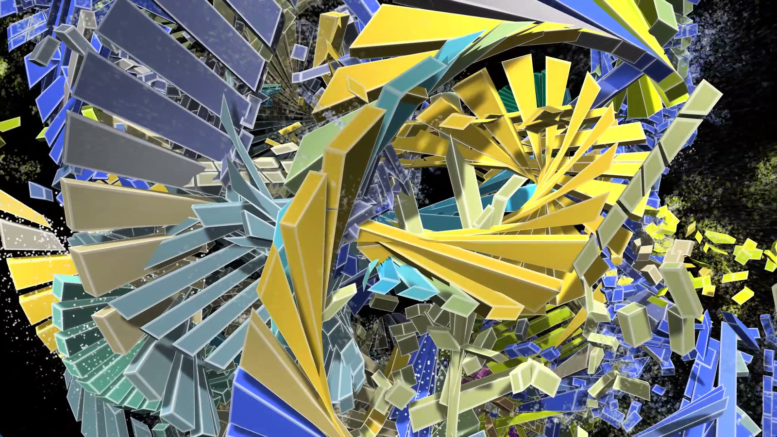 Sculpt Fade – Kreisel by Tobias Post – Coloured cuboids that break apart – in your hand too