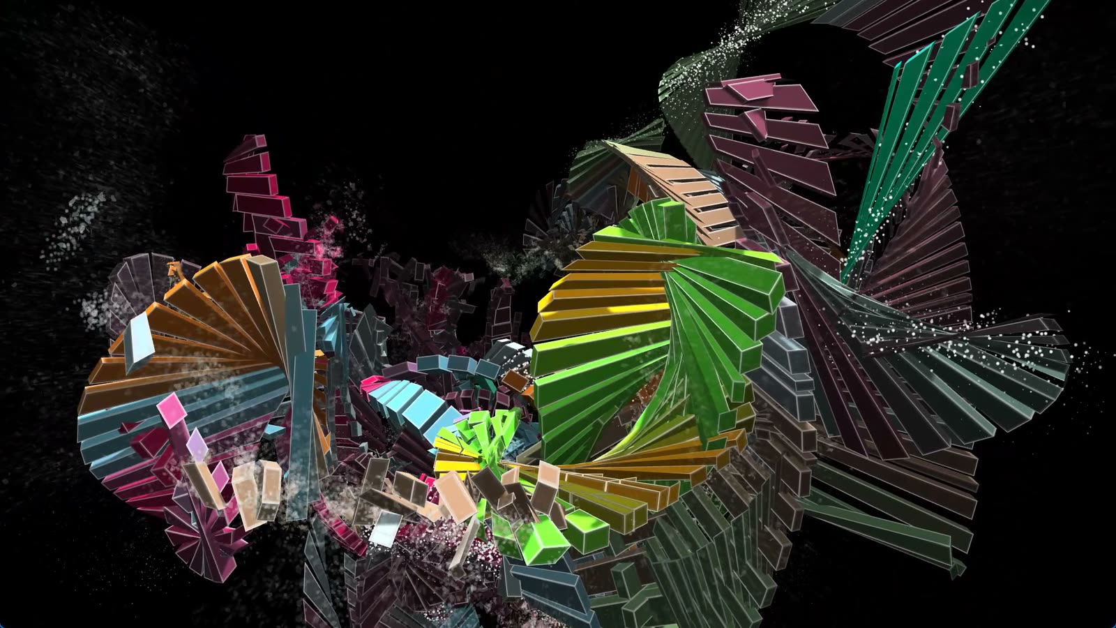 Sculpt Fade – Würfelringe by Tobias Post – Coloured cuboids that break apart – in your hand too